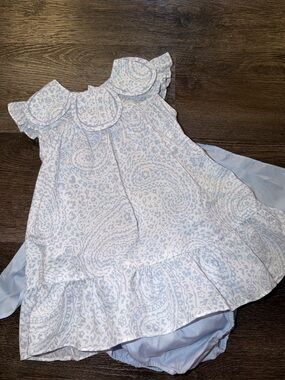 Light Blue Paisley Girls Matching Set - Sophie & Lucas